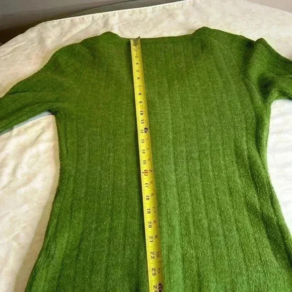 🧨Ca Va de  Soi Wool Blend Green Cardigan Sweater SZ L - Picture 11 of 11